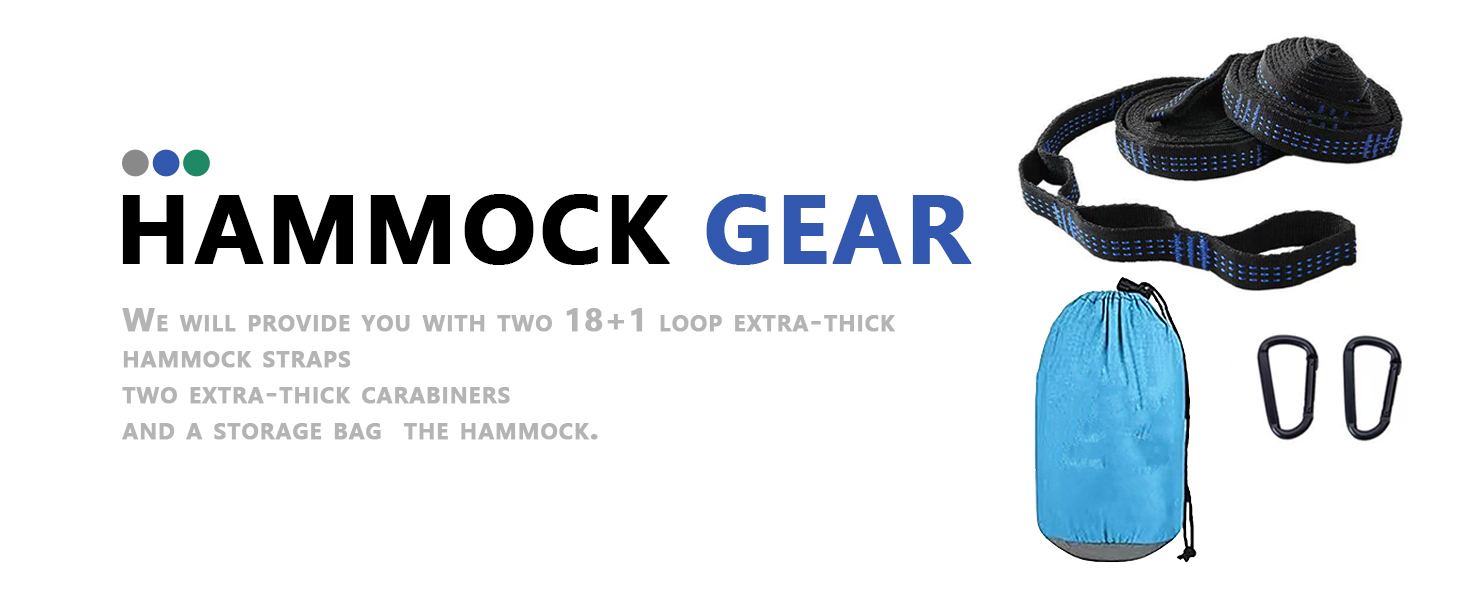 Text reads 'HAMMOCK GEAR'. Product lineup featuring outdoor camping gear including hammocks and sleeping equipment with brand logo visible.