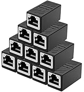 Dingsun RJ45 Coupler in-Line Coupler Cat7 Cat6 Cat5 Cat5e Network Cable Extender Adapter, Support...