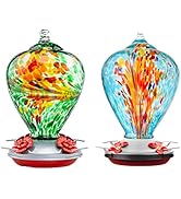 Muse Garden Gifts for Women Glass Hummingbird Feeder for Outdoors Hanging, Birthday Mother‘s Day ...
