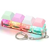 COZYMATE Keyboard Fidget Toys for Adults Keyboard Clicker with LED Light Keychain Fidget Sensory ...