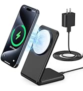 Magnetic Wireless Charger for iPhone Charger, 15W Fast Mag-Safe Charger Stand Wireless Charging S...