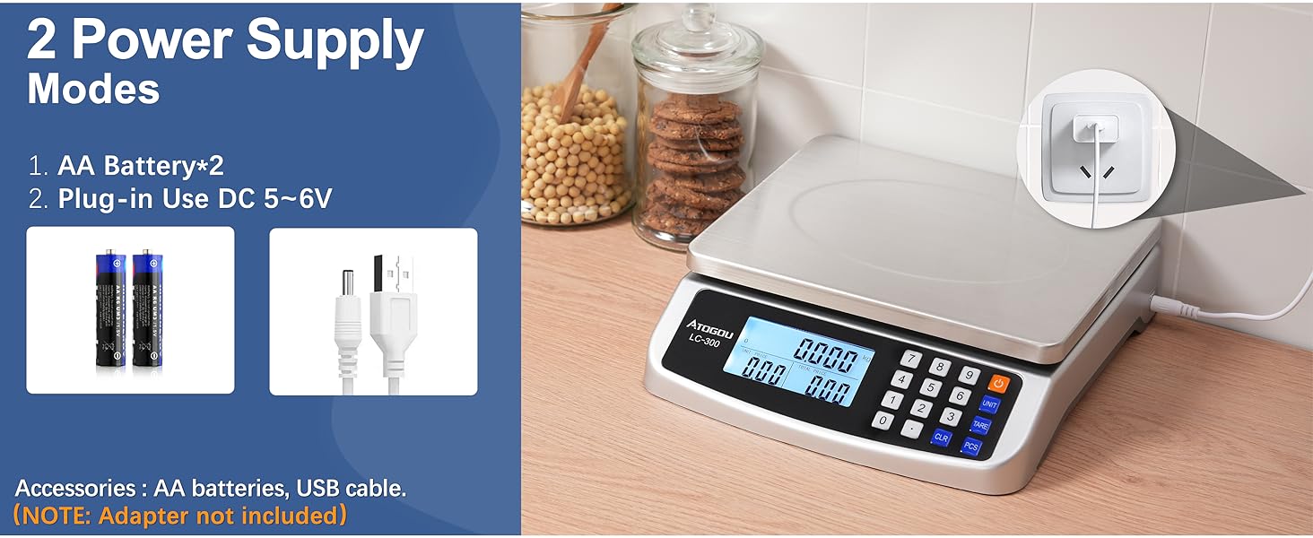 ATOGOU 110lb/50kg Large Digital Kitchen Scale