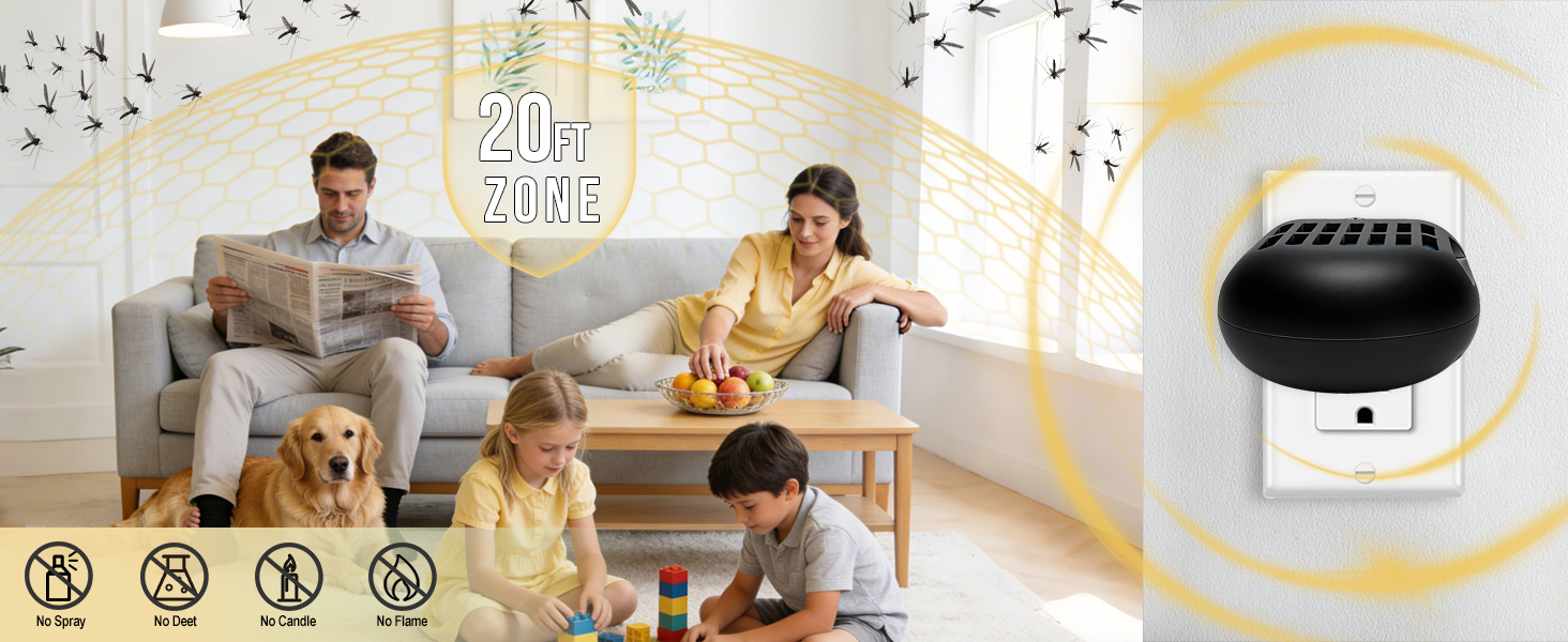 No Spray, No Deet, No Candle, No Flame