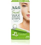 Nad's Facial Wax Strips - Hypoallergenic All Skin Types - Facial Hair Removal For Women - At Home...