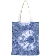 Original Handmade Tote Bag, Tie-dye Design Linen Shoulder Bags, Casual Handbags Big Capacity Shop...