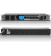 FULODE 2000W 10 Socket Sequential Rack Professional Audio Power Conditioning ,Digital Voltmeter, ...