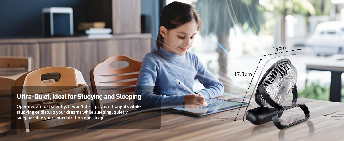 Small Desk Fan Quiet 8