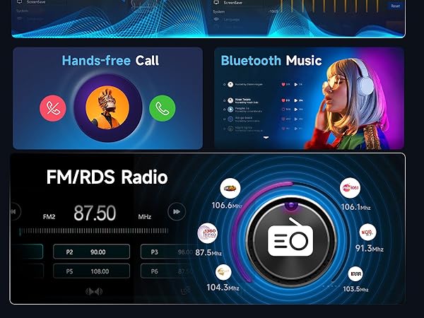single din touch screen car stereo