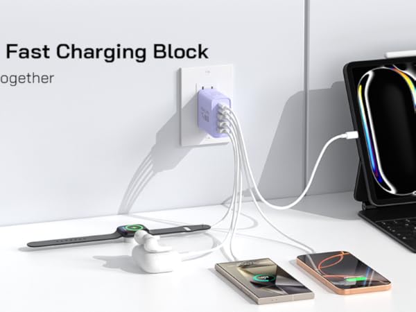 60W 5-Port Fast Charging Block