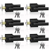 DSJJBLL Matte Black Door Handle Heavy Duty, Keyed Alike Entry Door Lever, Door Knobs with Lock an...