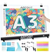 ARTDOT A3 LED Light Pad for Diamond Art Kits for Adults, USB Powered Light Board Kit, Adjustable ...