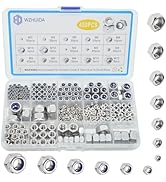 WZHUIDA 430Pcs Metric Hex Nuts &amp; Locknuts Assortment Kit, M2 M3 M4 M5 M6 M8 M10 M12 304 Stainless...