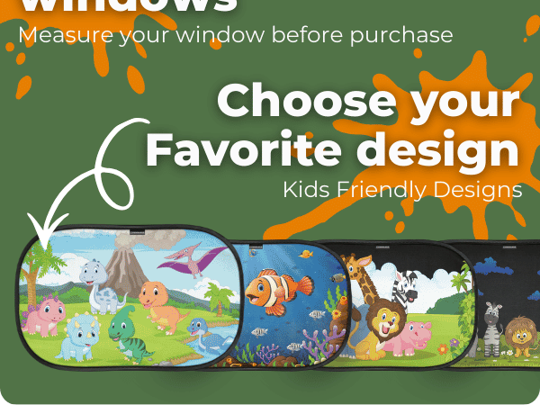 Caramaz self-adhesive kids-friendly sunshade