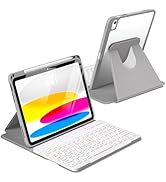 besky Keyboard case for iPad A16 11th 10th Generation 11/10.9 inch, Detachable Keypad,360 Rotatab...