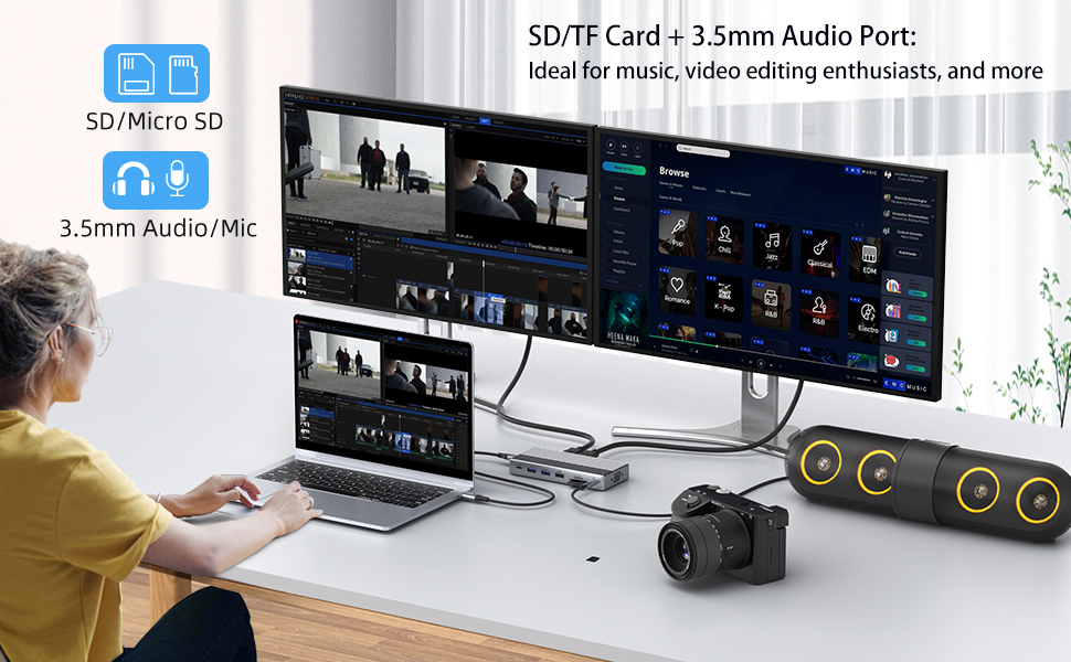 A0203 SD/TF Card + 3.5 Audio Interface