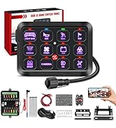 Nilight 12 Gang Switch Panel 12V 24V Universal Circuit Control Relay System with RGB Backlight AP...