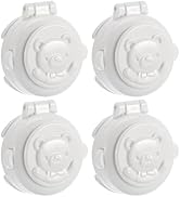 Homoyoyo 4Pcs Children Safety Button Security Lock Child Proof Car Computer Washing Machine Stove...