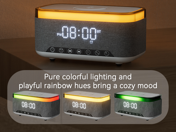 Wireless Charging Alarm Clock Speaker