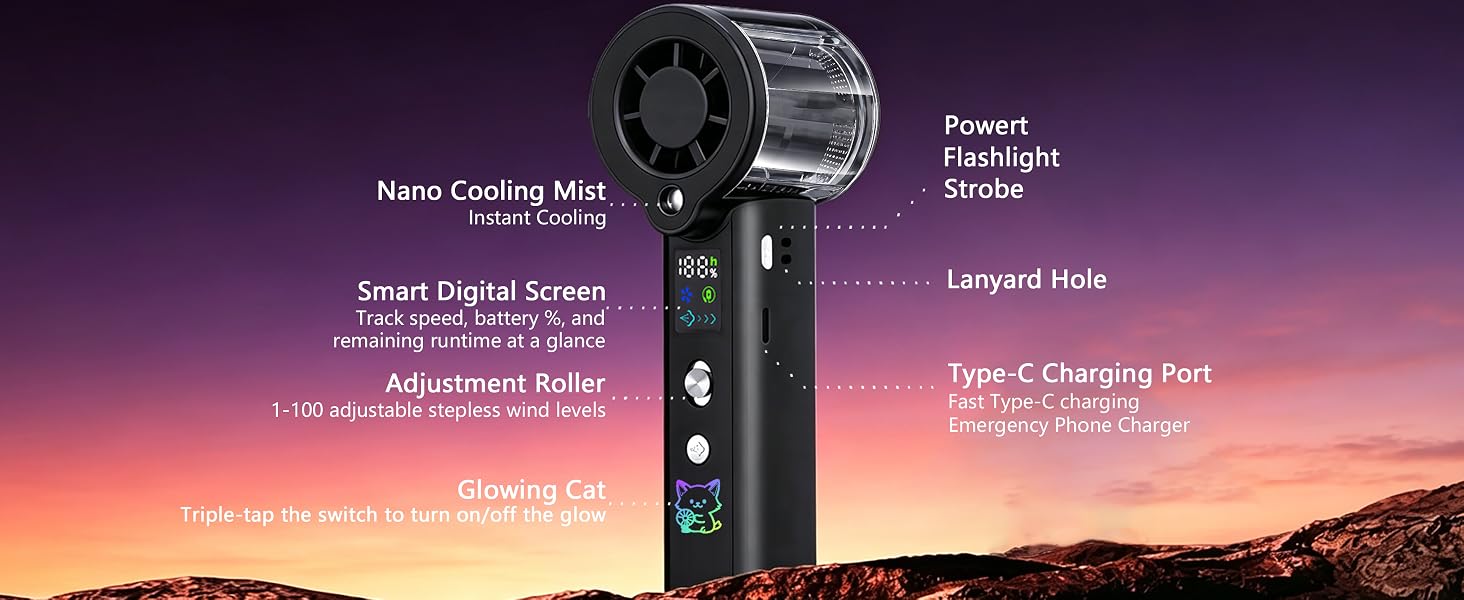 portable misting fan
