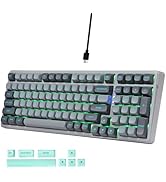 E-Yooso Wired Mechanical Gaming Keyboard, Gasket Structure with Sound Dampening Foam, Clicky Blue...