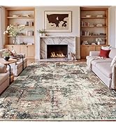 Rugflix 8x10 Area Rugs for Living Room, Washable Large Rug Stain-Resistant Low Pile, Modern Carpe...