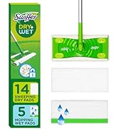 Swiffer Sweeper 2-in-1 Dry + Wet Floor Mopping and Sweeping Kit, Multi-Surface Kit for Floor Clea...