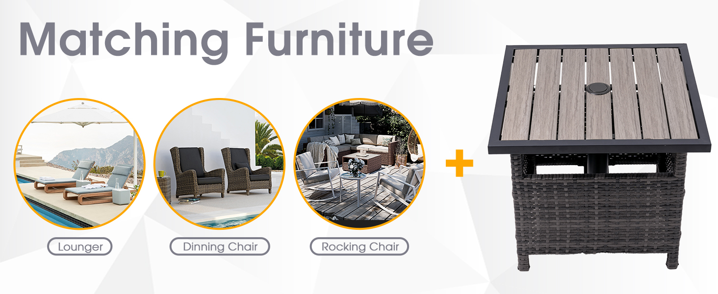 Sundale Outdoor Patio Umbrella Table A/B Test