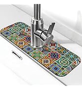 Faucet Drying Mat for Kitchen Sink Absorbent Microfiber Fast Drying Mats Splash Guard Drip Catche...