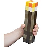Paladone Minecraft Torch Lamp with 2 Light Modes, Wall Mountable and Freestanding, Battery Operated