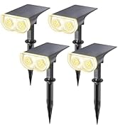 Linkind StarRay Dusk-to-Dawn Solar Spot Lights Outdoor Waterproof, IP67 3000k Warm White Solar Li...