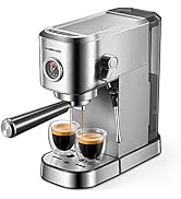 Ihomekee 15Bar Espresso Machine, Espresso Maker with Commercial Steamer for Latte and Cappuccino,...