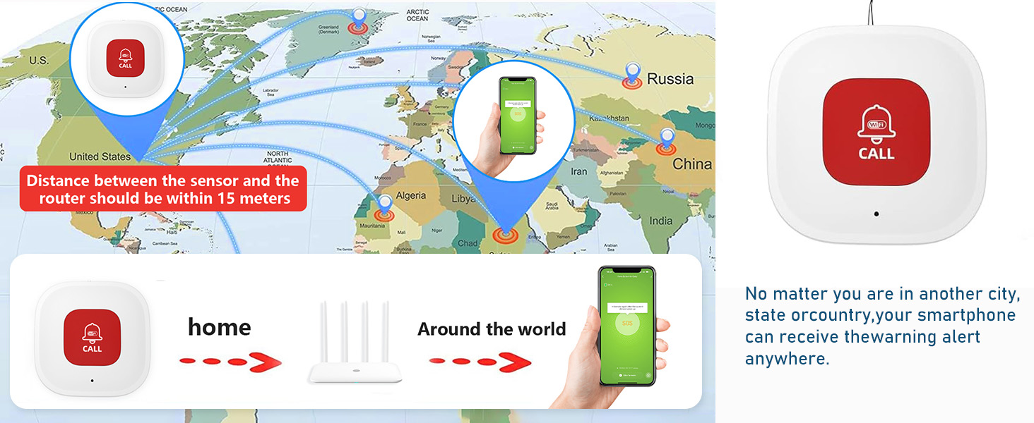 WlFl Global Use,your smartphonecan receive the warning alertanywhere.