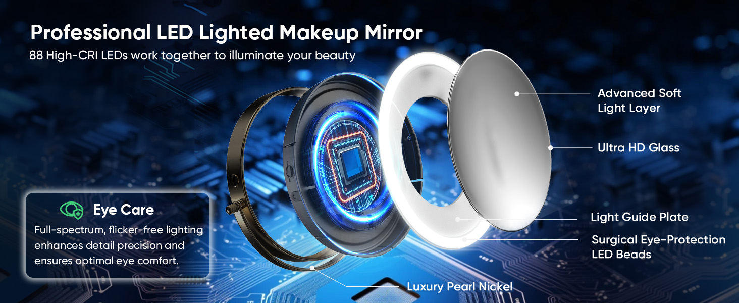 best rated lighted makeup mirror cordless makeup mirror with lights