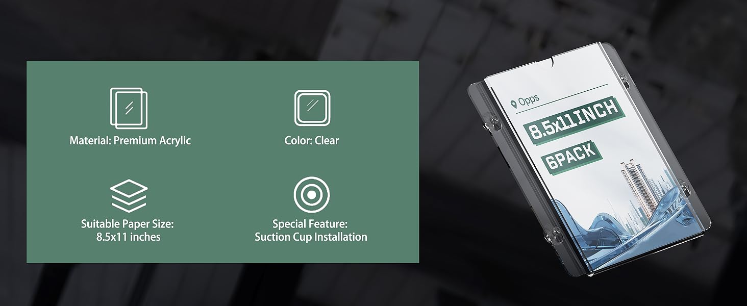 suction cup sign holder for glass door