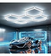Bevenus Hexagon Garage Light, 168W 6500K Super Bright Honeycomb LED Ceiling Light, DIY Hex Lights...