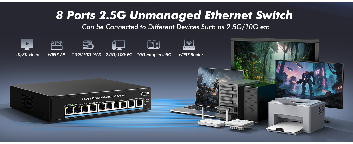 8-Port 2.5G PoE+ Switch