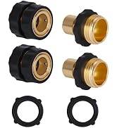 Dalmbox Garden Hose Quick Connector, 3/4" Male and Female Quick Release Garden Hose Connect Fitti...