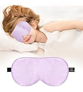 Kids Sleep Mask Eye Cover, 100% Real Natural Pure Silk Eye Mask with Adjustable Strap, Blindfold ...