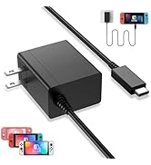 Charger for Nintendo Switch,Switch Charger with 5FT Charging Cable,20V 2.25A AC Adapter Compatibl...