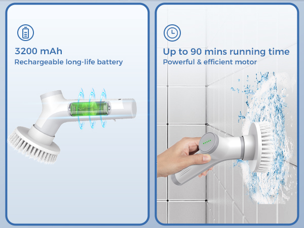 electric spin scrubber shower scrubbers power cordless cleaning brush bathroom household