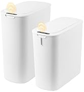 LJIACLEA Bathroom Trash Can with Lid Motion Senor Touchless Automatic Garbage Cans for Kitchen,Be...