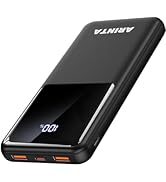 ARINTA Power Bank Portable Charger 10000mAh PD 22.5W, Slim Battery Pack with LED Display &amp; USB-C ...