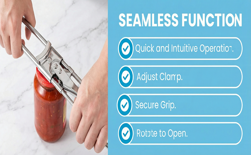 adjustable stainless steel jar opener