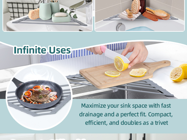 over the sink dish drying rack