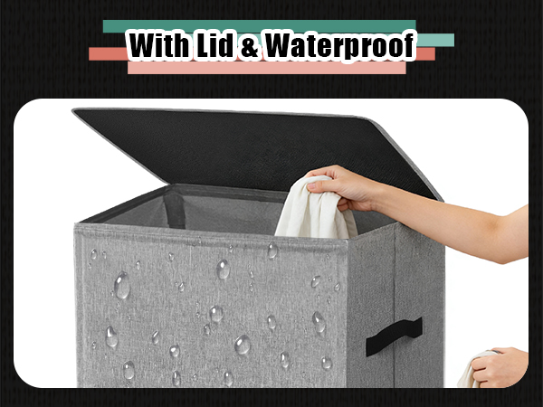 WTREE 100L Laundry Hamper with Lid