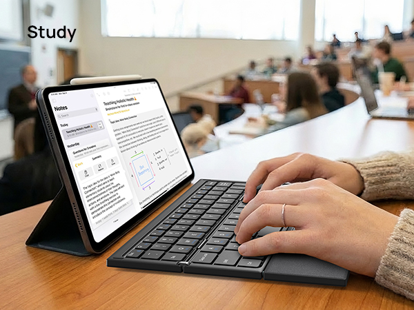 SODI Tri-Fold Portable Bluetooth Keyboard with Touchpad