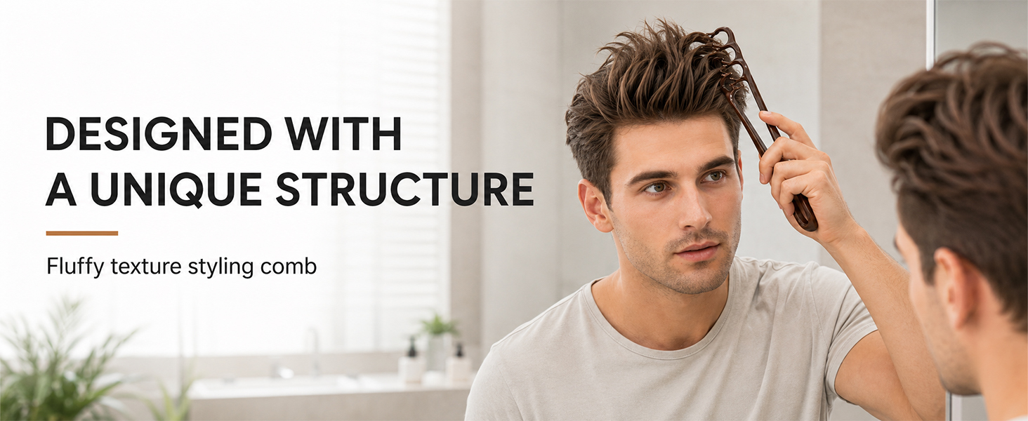 Fluffy texture styling comb
