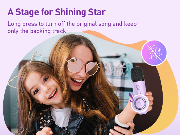 Long press to turn off the original song and keeponly the backing track