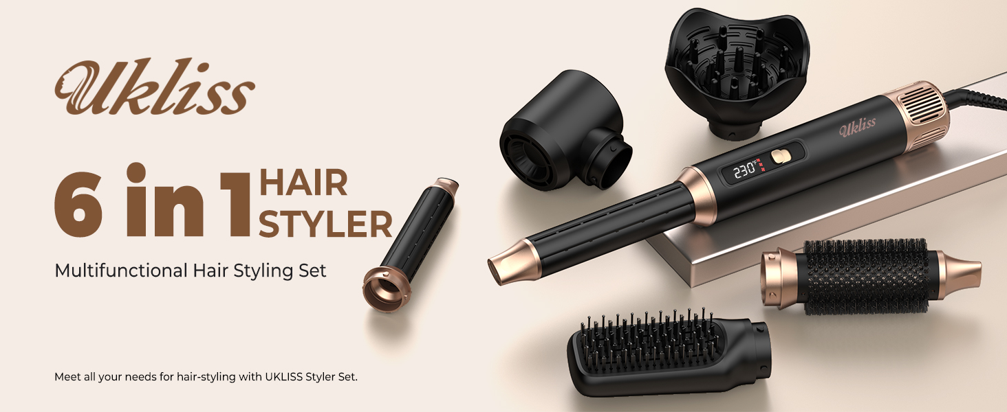 Ukliss 6 in 1 Hair Dryer Brush