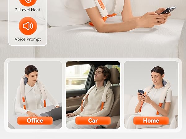 IKEEPFIT Cordless Neck Massager with Heat